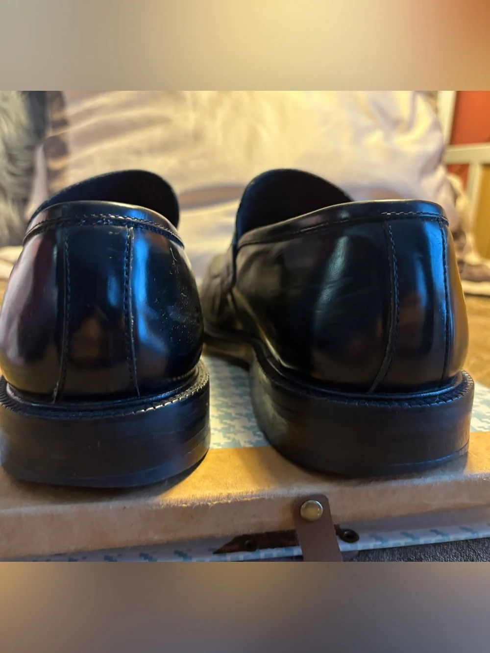 Birkenstock Men's Black Leather Penny Loafers EU 40